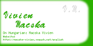 vivien macska business card